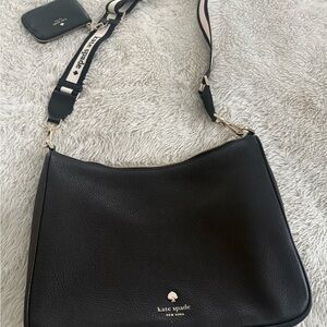 Kate Spade Black Pebbled Leather Crossbody Bag